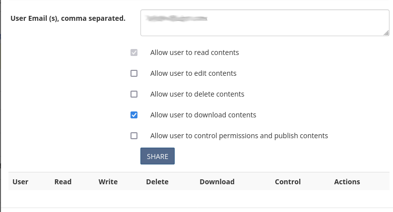 Sharing for download onlyh