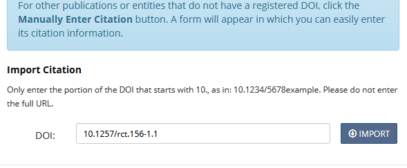 Importing via DOI