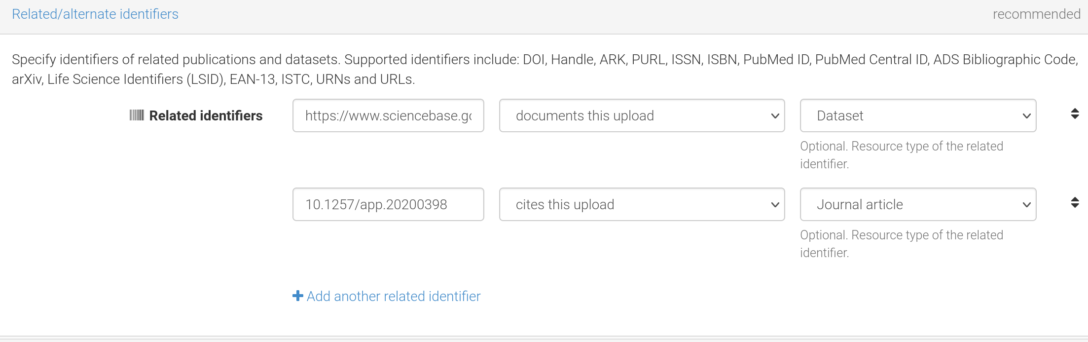 Edit related on Zenodo